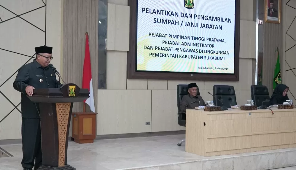 Marwan Hamami lantik pejabat teras Kabupaten Sukabumi  (TatarMedia.ID - Rapik Utama)