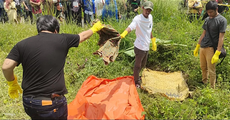 Olah TKP penemuan mayat wanita membusuk di Cireunghas Sukabumi  (TatarMedia.ID - Rudi Imelda )