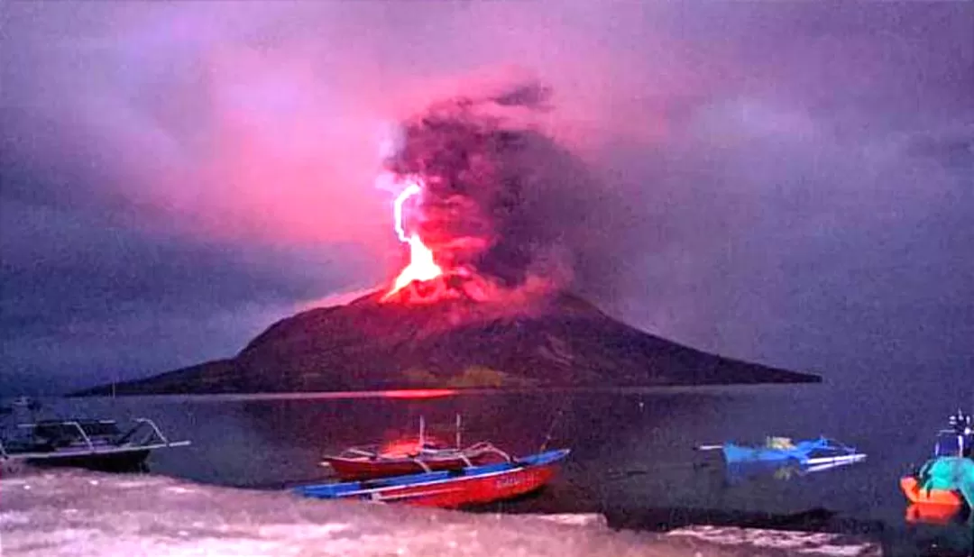 Potensi Tsunami Akibat Erupsi Gunung Ruang, Seperti Ini Hasil Monitoring BMKG  (Foto : istimewa )