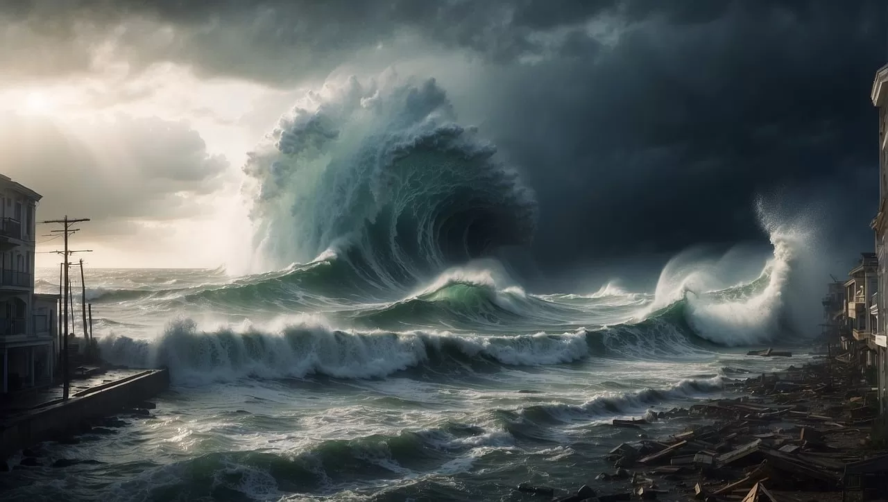 Ilustrasi Tsunami  (Pixabay-Alfaunicorn81)