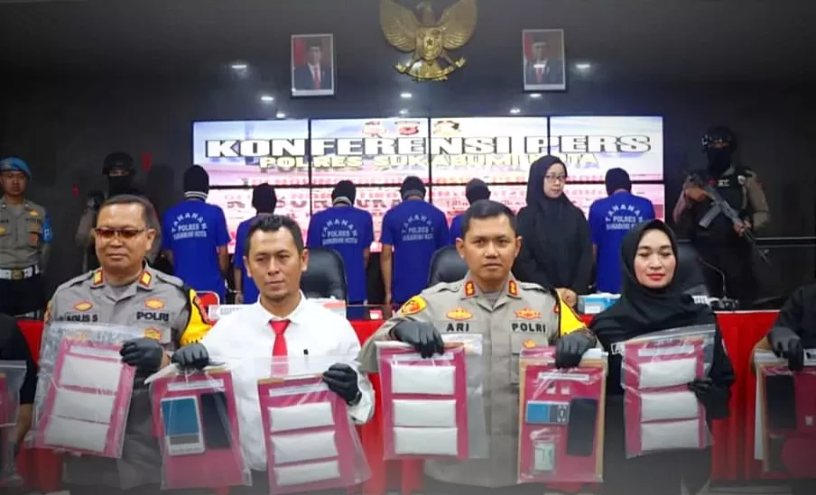 Jumpa Pers Polres Sukabumi Kota Ungkap Peredaran 2 Kilogram Sabu (Rapik Utama)