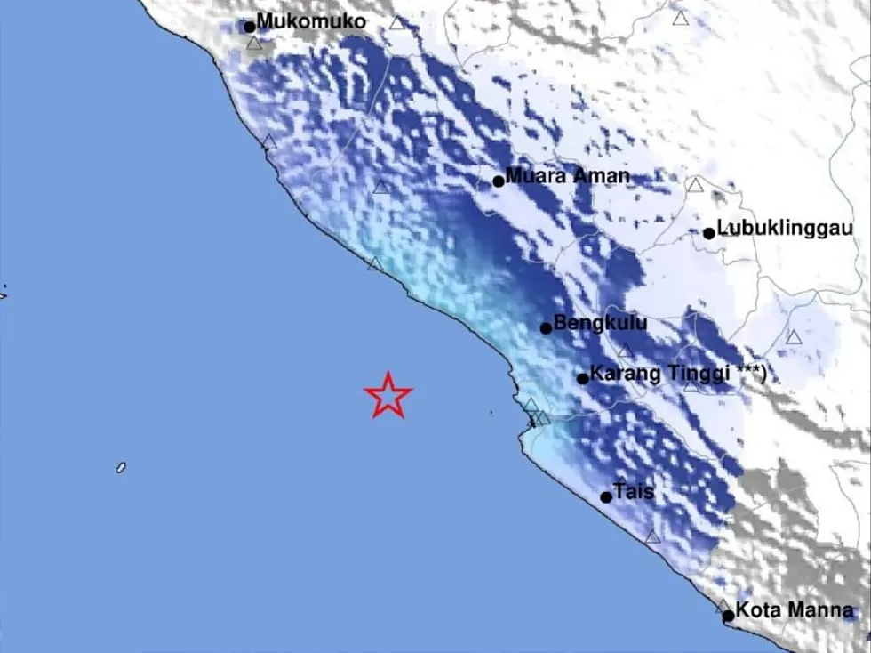 Episenter Gempabumi Bengkulu Utara  (BMKG )