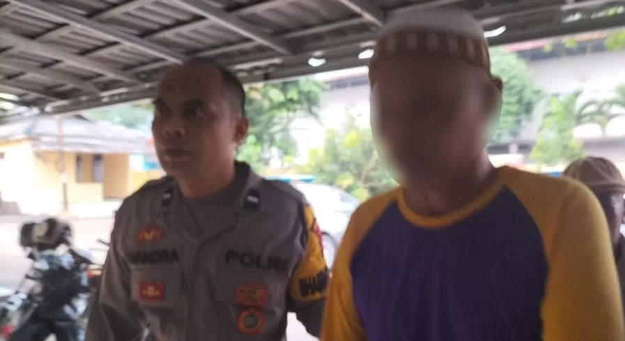 Tersangka pelaku penganiaya korban telah diamankan Polsek Cibadak Polres Sukabumi  (Isep Panji)