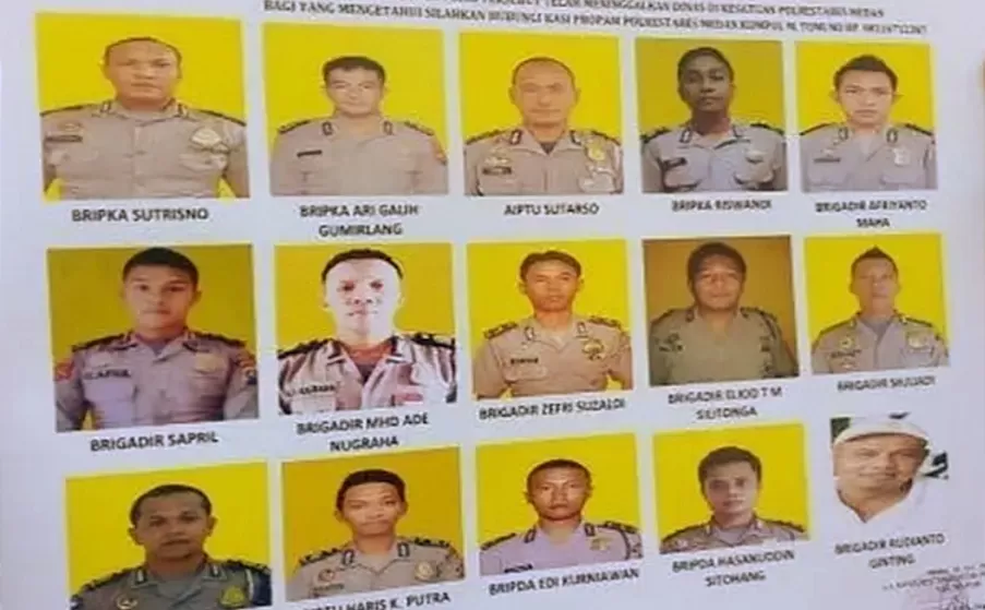 Inilah 15 Anggota Polisi yang ditetapkan sebagai DPO dalam kasus perampokan  (Rudi Imelda)