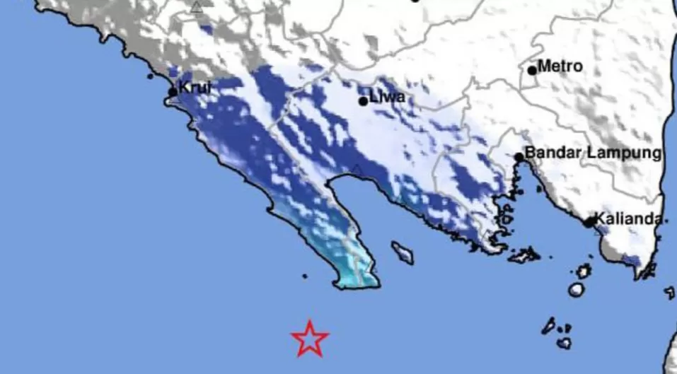 Gempa Guncang Tanggamus Lampung dan Sekitarnya  (BMKG )