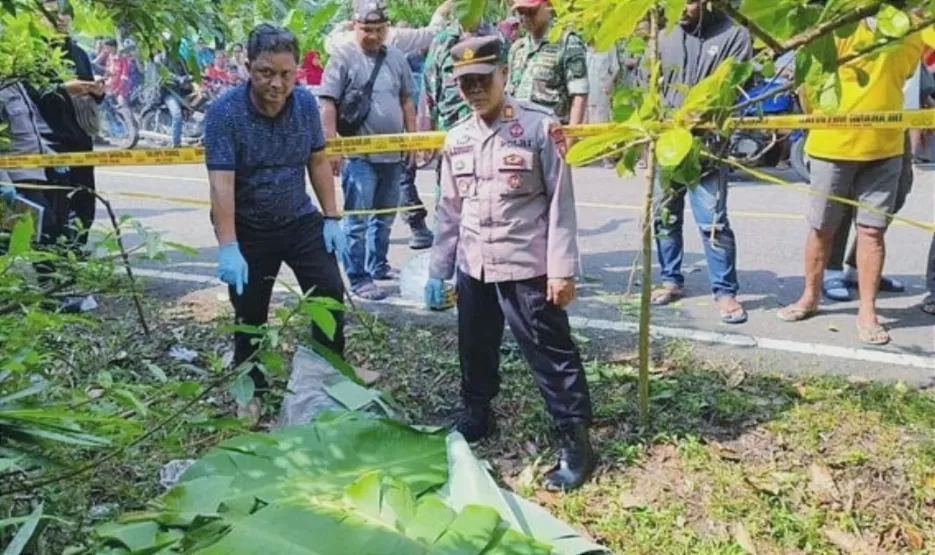 Olah TKP kasus mutilasi di Sancang Garut (Foto : Istimewa )