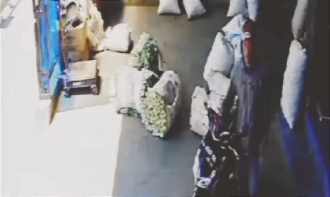 Rekaman kamera CCTV pelaku mencuri satu karung cabai (Tangkapan Layar )