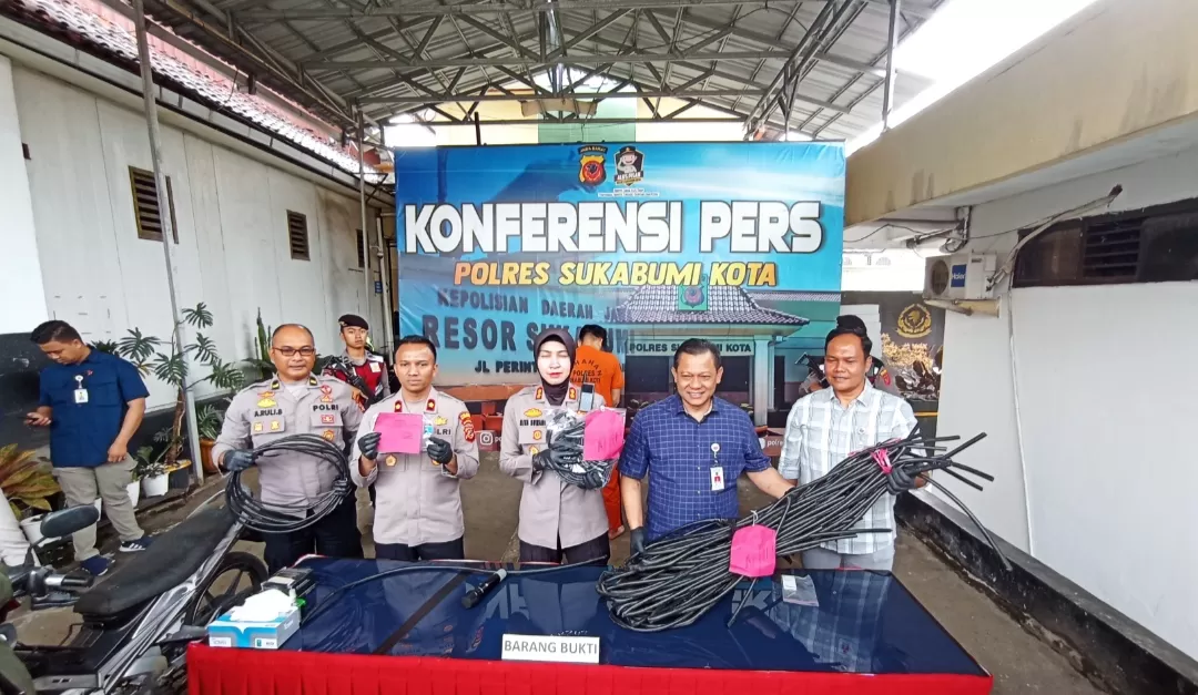 Ungkap kasus pencurian kabel tower oleh Polres Sukabumi Kota (Rapik Utama)