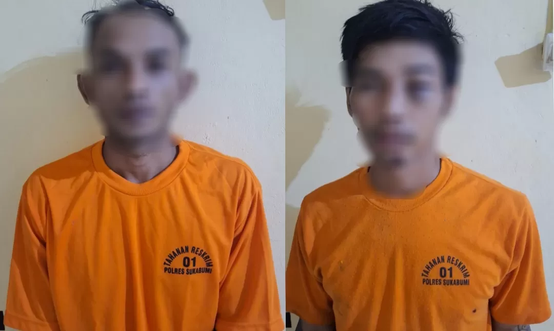 2 orang pelaku Curanmor berhasil dibekuk warga di Kawasan Ciemas Geopark Ciletuh Sukabumi (Foto : Istimewa)