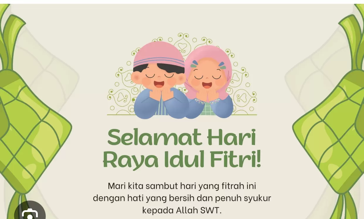 Ucapan Idulfitri 2025, penuh makna dan berkesan (canva) (Puspita )