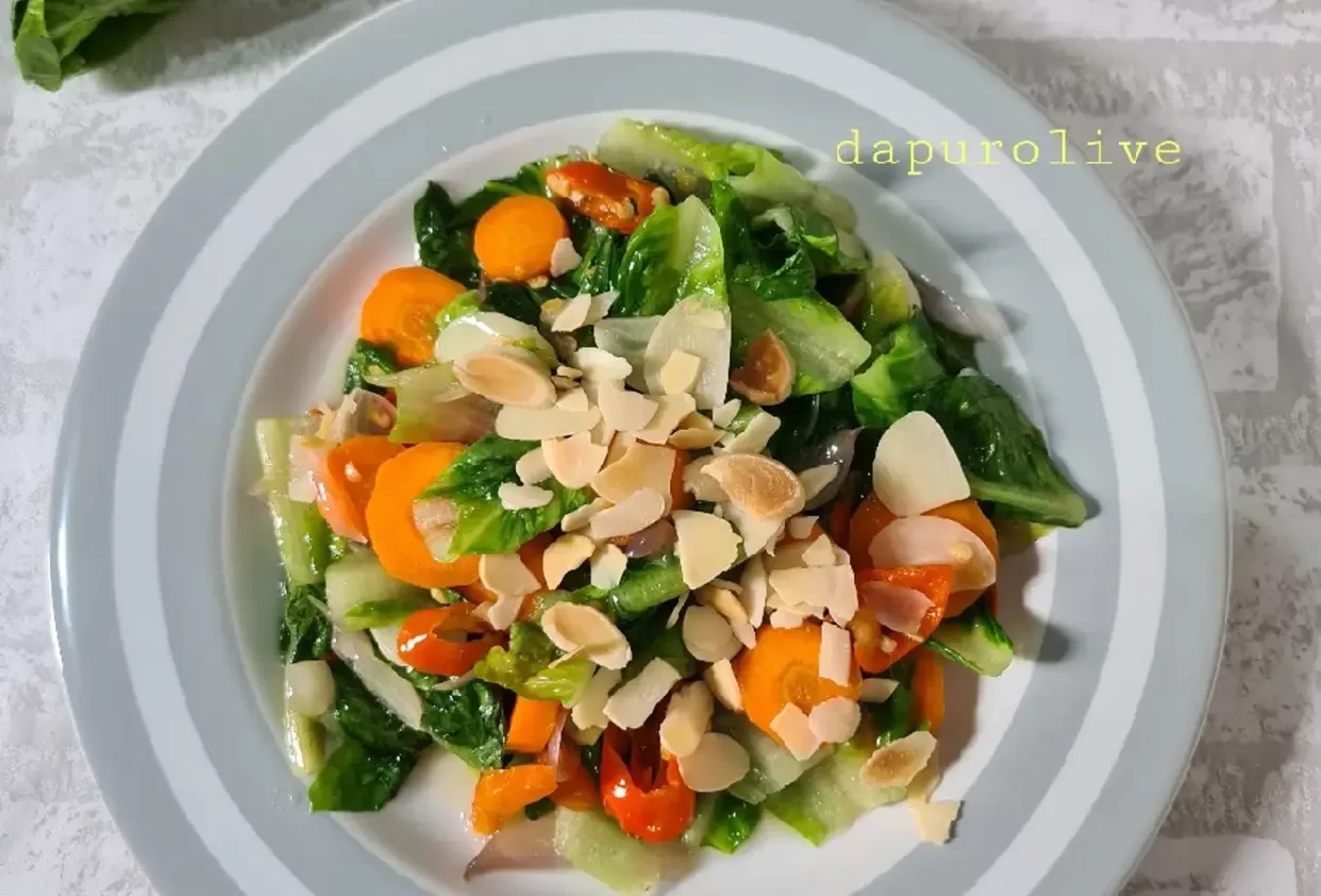 resep membuat tumis selada romaine (cookpad) (puspitawati)