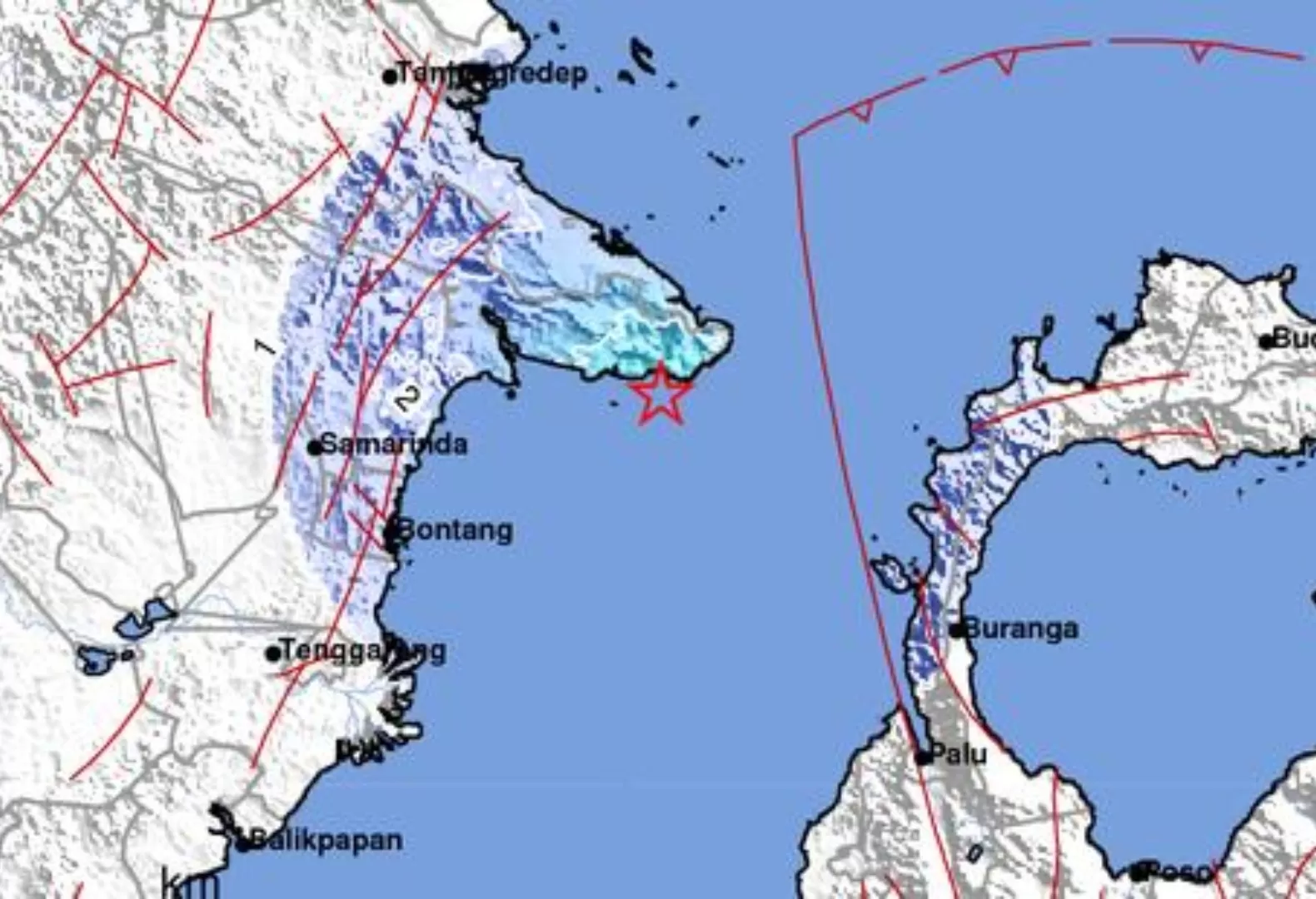 Gempabumi Tektonik di Berau Kalimantan Timur (16/6/2025)