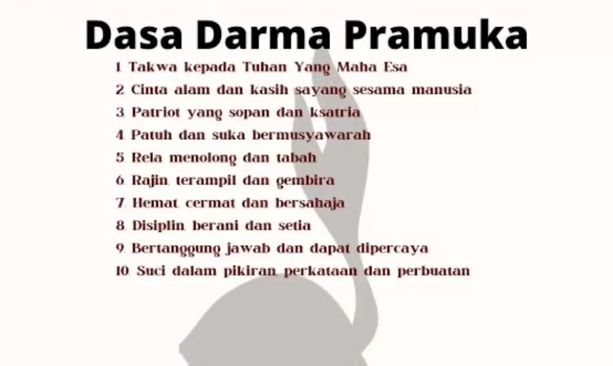 Bunyi Dasa Darma Pramuka  (puspita)