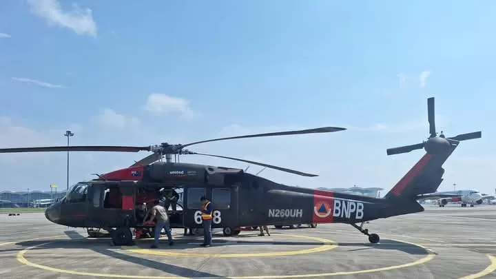 Helikopter Black Hawk Diturunkan Tangani Karhutla di Aceh Selatan (BNPB)