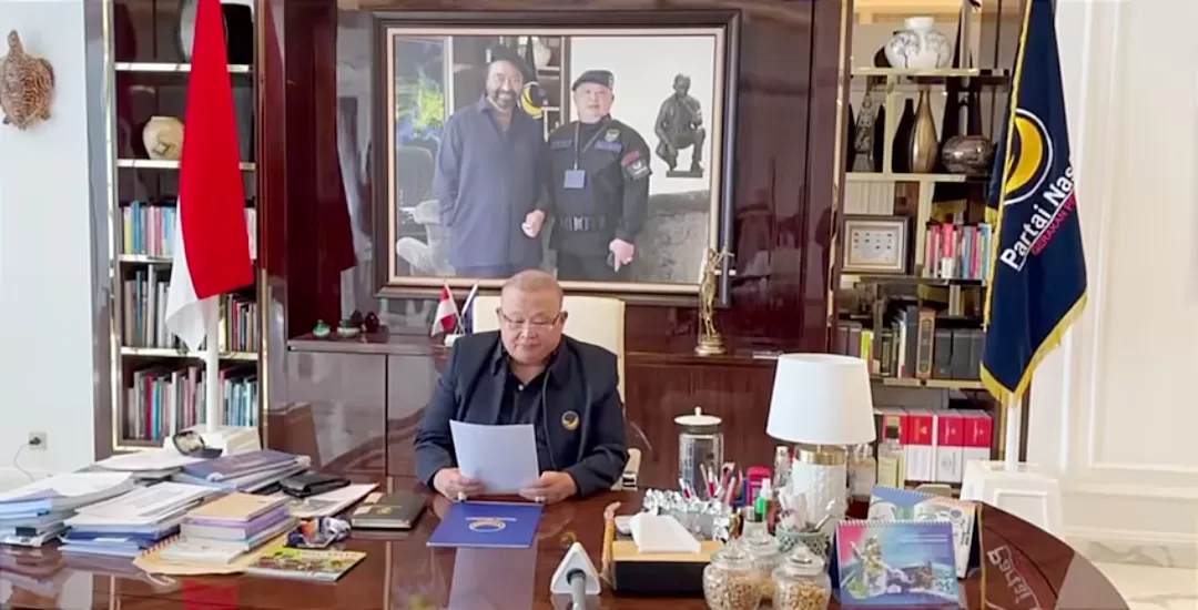 Pernyataan resmi Partai Nasdem terkait penonaktifan Ahmad Sahroni dan Nafa Urbach   (Tangkap Layar)