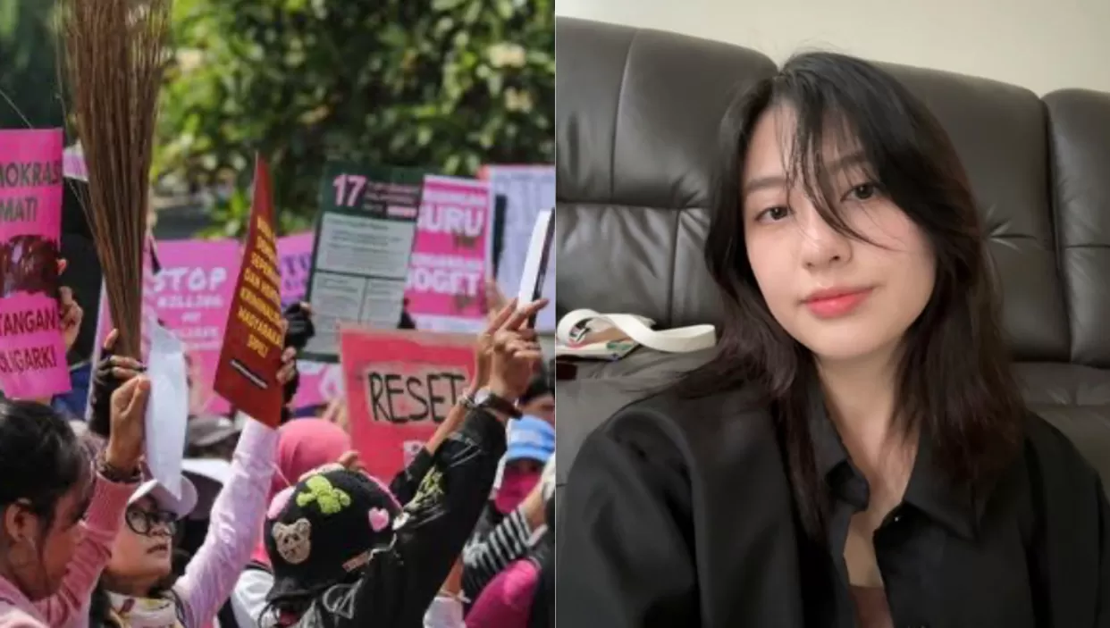 Viral Demo 4 September di DPR Dipimpin Abigail Limuria  (puspita)