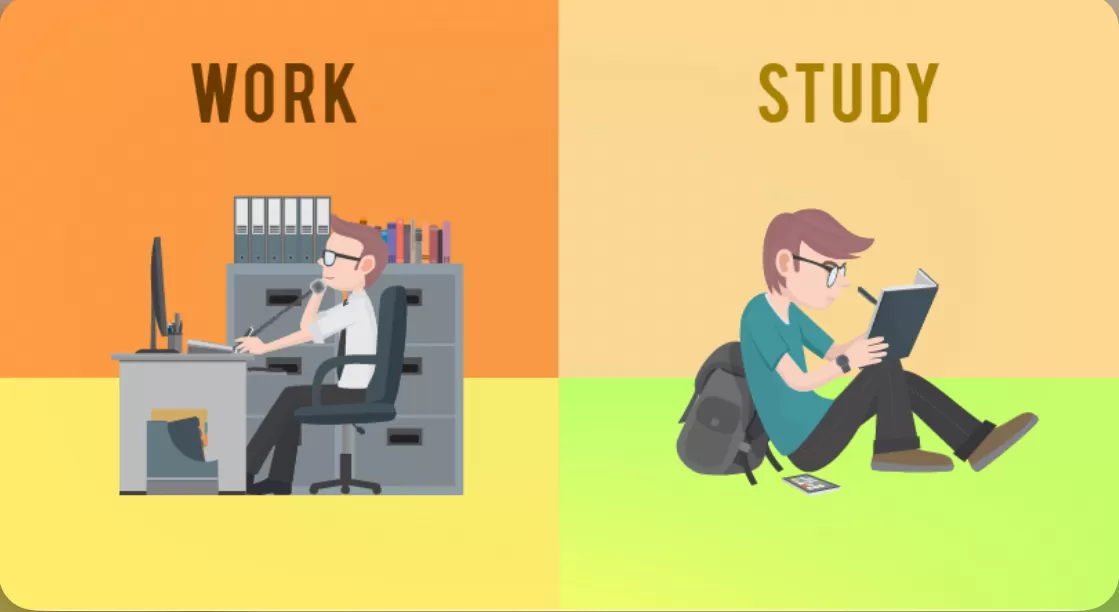 Kuliah Sambil Kerja (ilustrasi) (puspita)