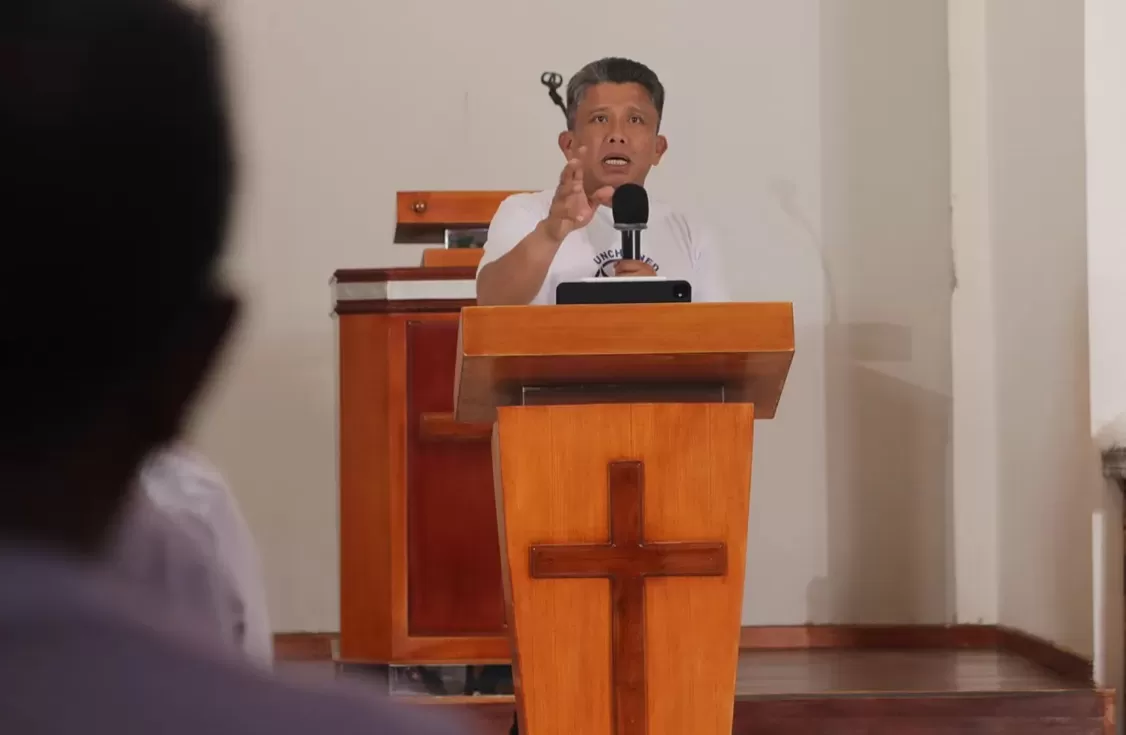 Ferdy Sambo Beri Khotbah di Gereja Lapas Cibinong (puspita )