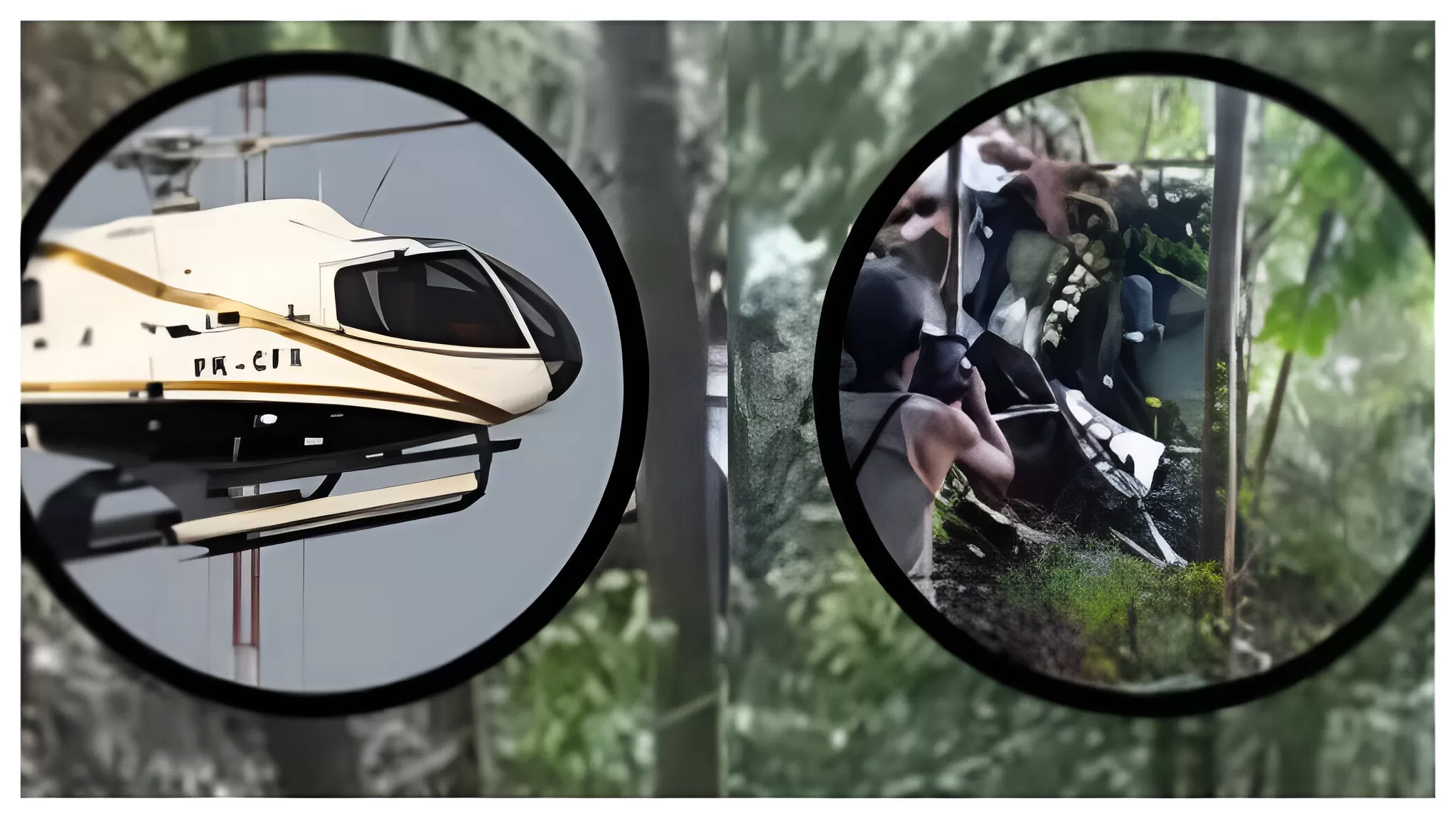 Menyoroti insiden kecelakaan Helikopter PK-CFX yang dilaporkan terjatuh di kawasan perbukitan Sanggau, Kalimantan Barat. (Instagram.com/@kalbarkeras.id)