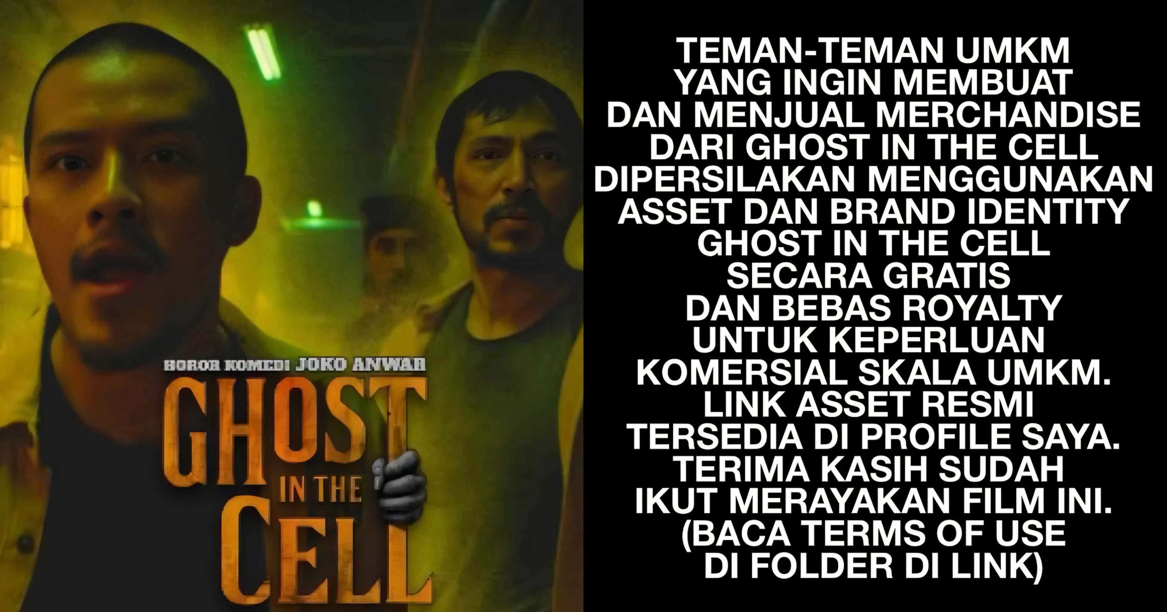 Sutradara Joko Anwar memberikan izin bagi pelaku UMKM untuk memproduksi dan menjual merchandise menggunakan aset visual serta identitas film terbarunya. (Instagram/@jokoanwar)