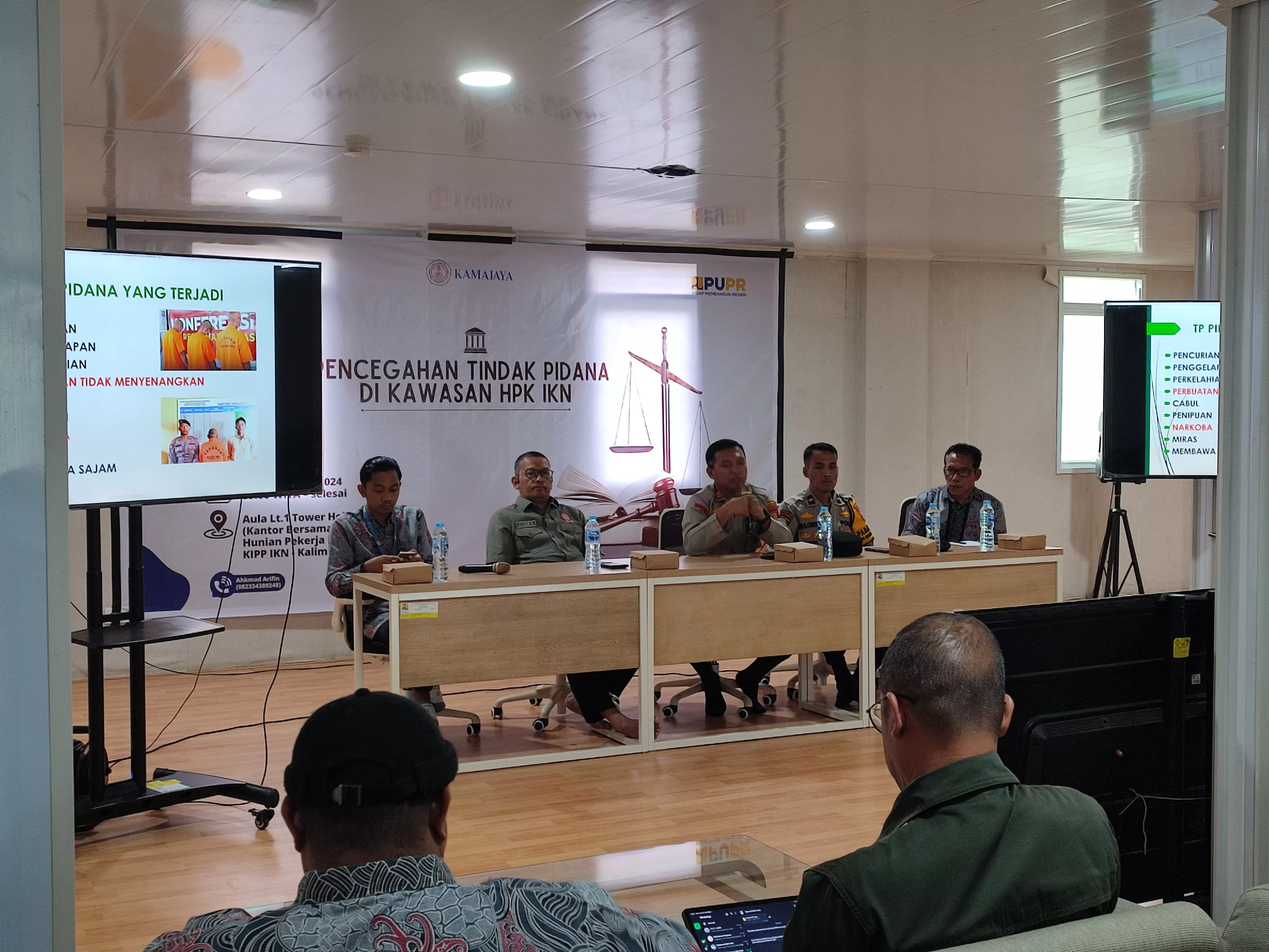 Tim Transisi Kementerian Pekerjaan Umum dan Perumahan Rakyat (PUPR) berupaya melakukan pencegahan tindak pidana di hunian pekerja konstruksi di Ibu Kota Nusantara (IKN). 