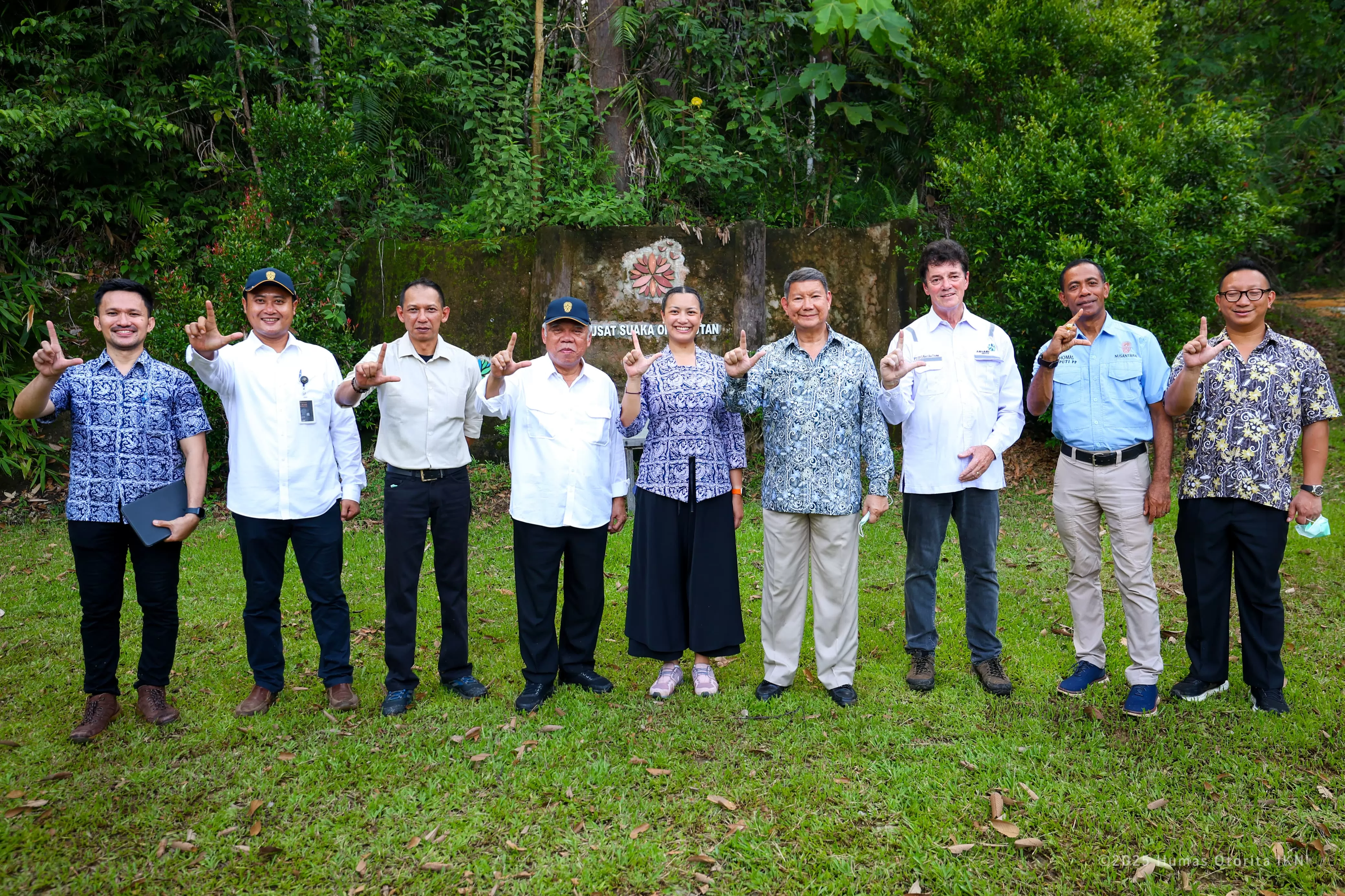 Syukuran pembangunan Pulau Suaka Orangutan (PSO) di Desa Maridan, Kecamatan Sepaku, pada Rabu, 9 April 2025.