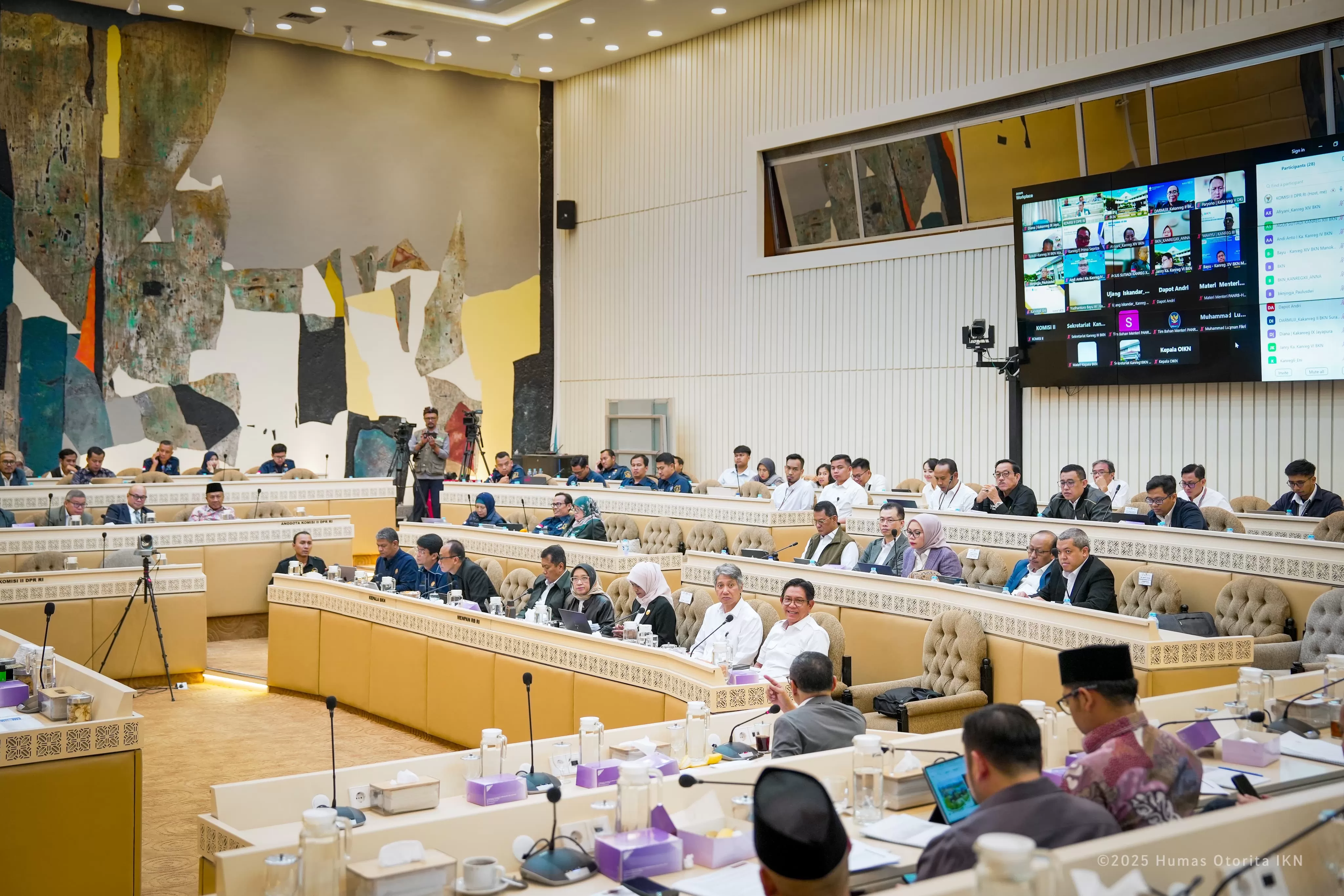 Rapat Otorita IKN bersama Komisi II DPR RI pada Selasa, 22 April 2025