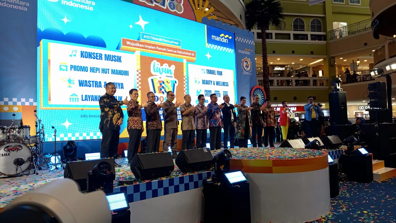 Bank Mandiri secara resmi membuka gelaran Livin&rsquo; Fest 2025 di Balikpapan, Kamis (20/11).