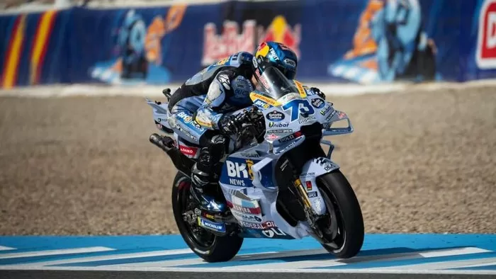 Alex Marquez saat berlaga di Sirkuit Jerez, Spanyol