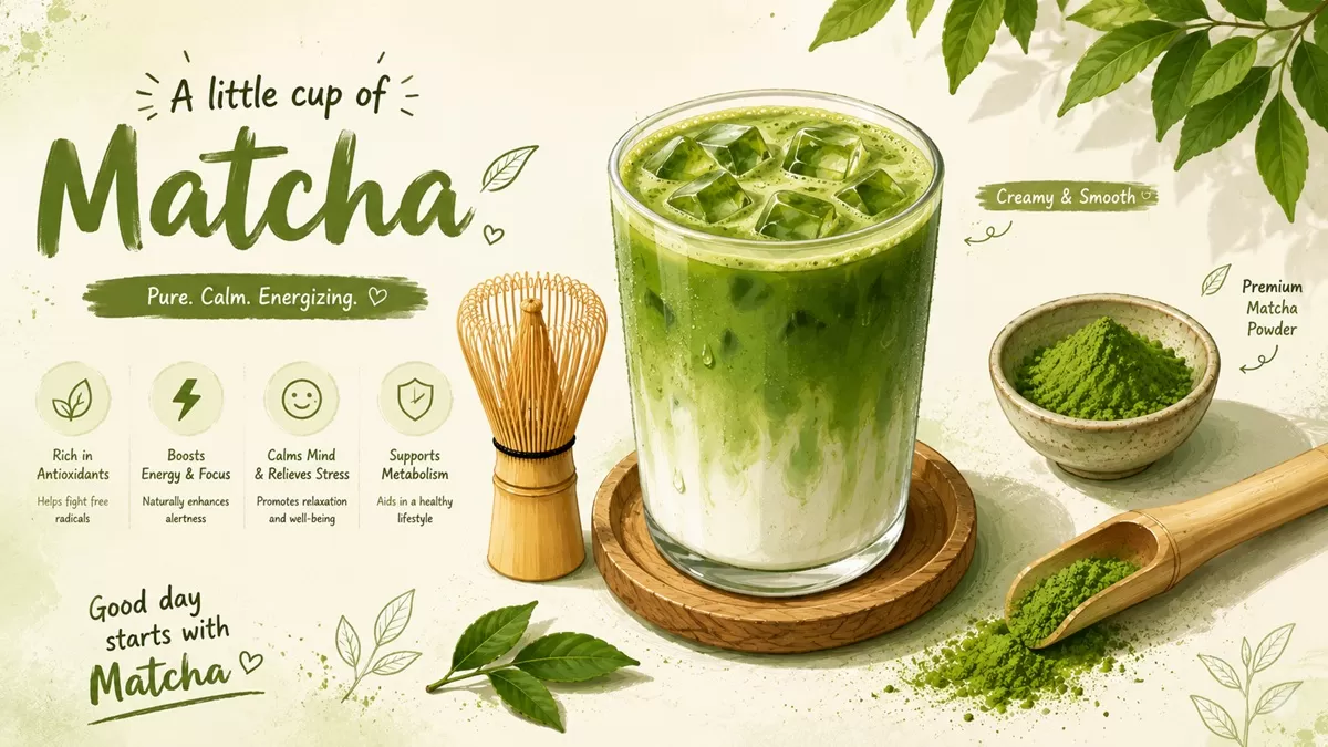 Matcha Viral di Indonesia! Minuman Hijau Kekinian yang Lagi Jadi Favorit Anak Muda. (Kliksolonews/dok AI)