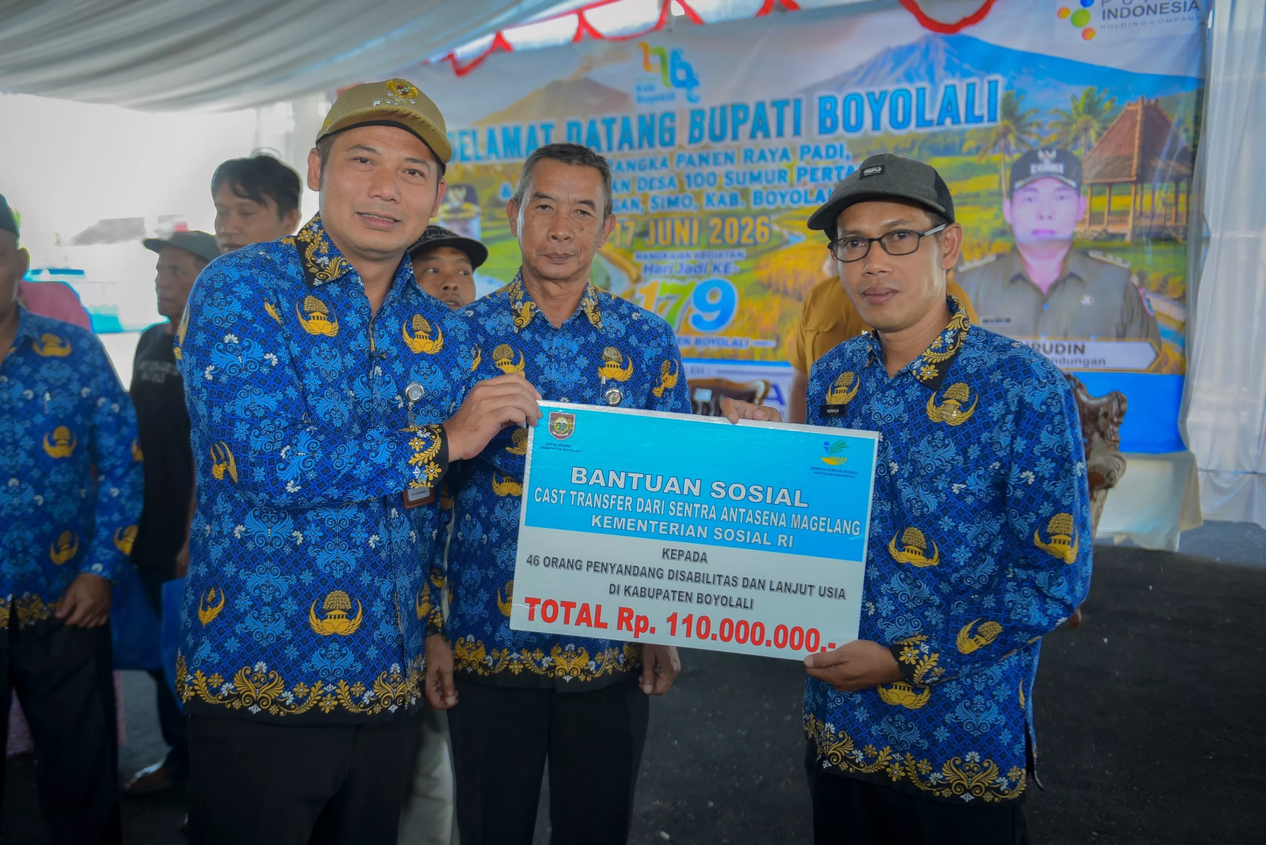 Panen Raya di Simo, Desa Bendungan Boyolali Hasilkan 1.725 Ton Padi dan Canangkan Program 100 Sumur. (kliksolonews/dok Pemkab Boyolali)