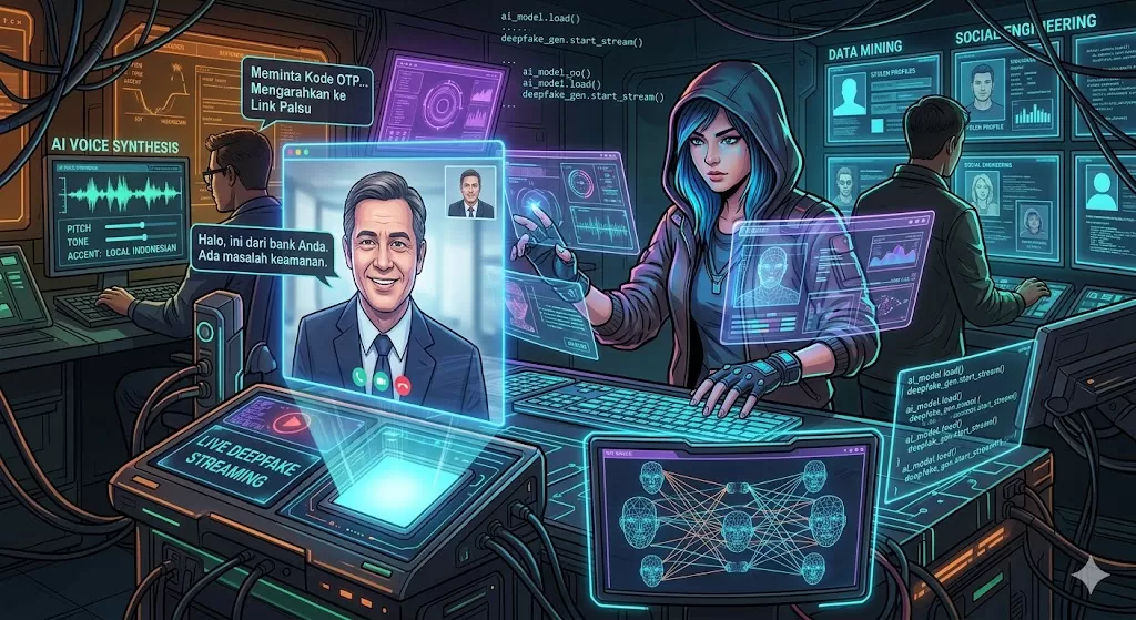 WASPADA! Deepfake AI Jadi Ancaman Serius, Penipuan Digital Makin Sulit Dibedakan dari Asli. (kliksolonews/dok AI)