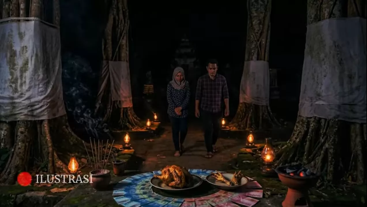 Omzet Turun dan Pelanggan Pindah, Pedagang Ayam Bakar Ini Mengaku Tergiur Pesugihan Kandang Bubrah. (KlikSoloNews/tangkapan layar YouTube Jejak Backpacker)