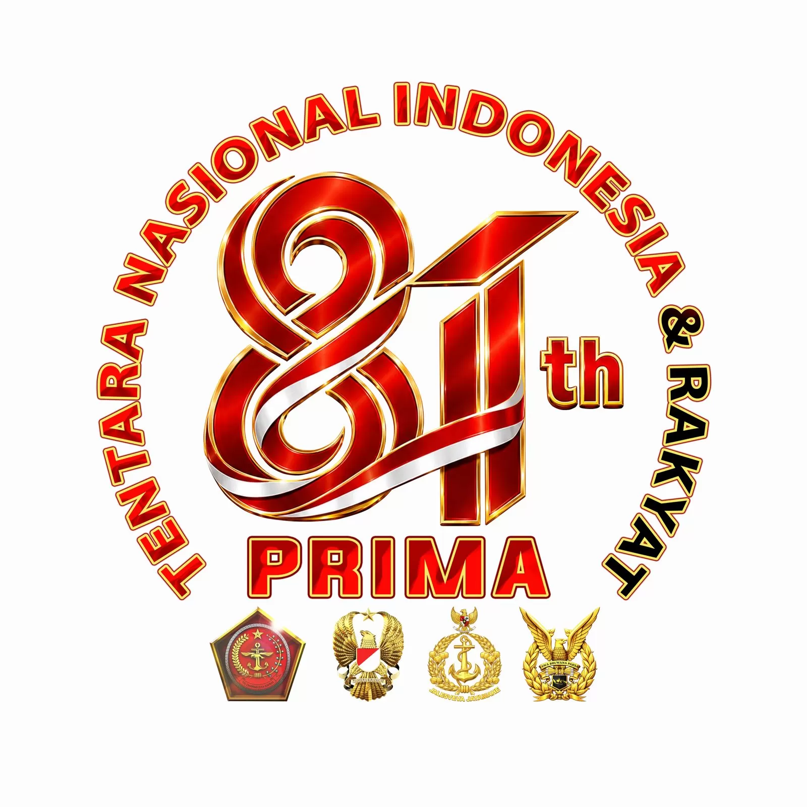 Logo HUT ke-81 TNI (Mabes TNI)
