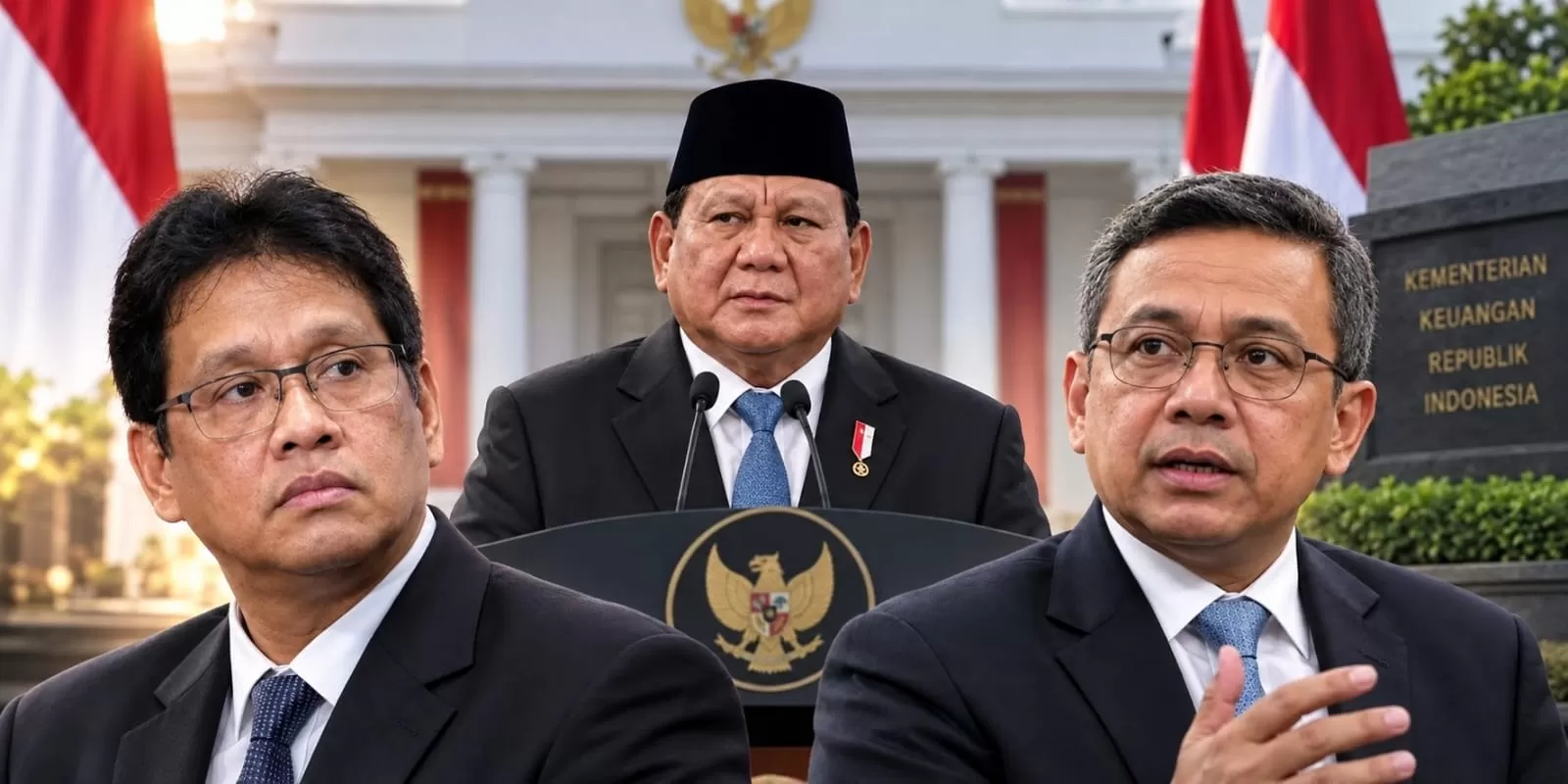 Presiden Prabowo bersama Purbaya Yudhi Sadewa dan Menkeu Suahasil Nazara (Istimewa)
