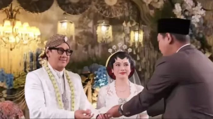 Pernikahan Andre Taulany dan Amanda Rigby (TikTok @qwerty123585)