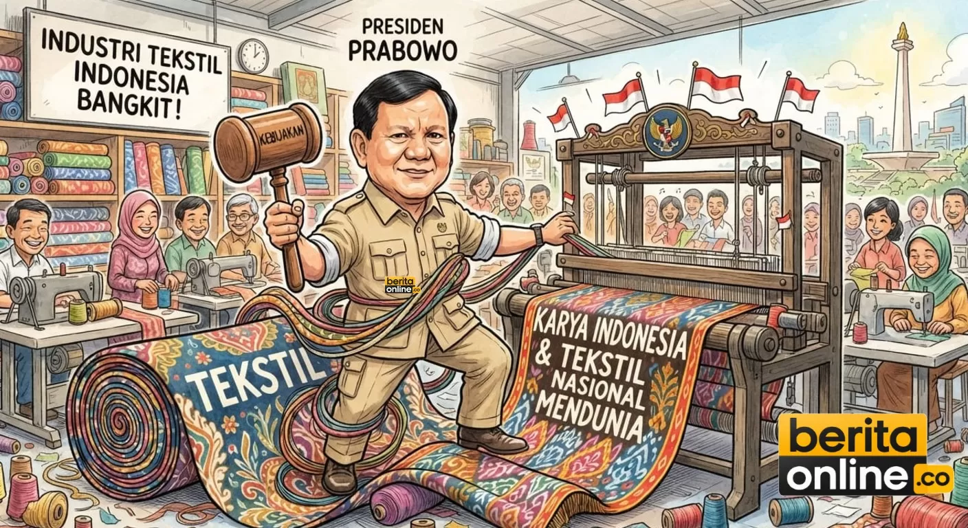 emerintah Indonesia di bawah kepemimpinan Presiden Prabowo Subianto untuk memperkuat industri Tekstil dan Produk Tekstil (TPT)  (Beritaonline.co - ilustrasi)