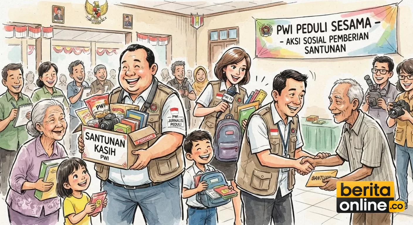 Bukan Cuma Kejar Berita, PWI Jaksel Juga Kejar Pahala Lewat Santunan Anak Yatim (Beritaonline.co - ilustrasi)