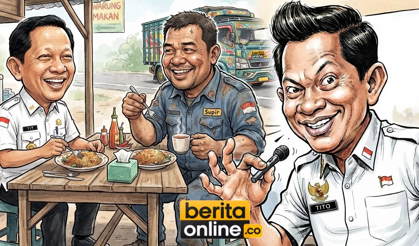 Mendagri Tito Karnavian Makan Liwet Bareng Sopir Truk Sebelum Antar 500 Ribu Genteng (Beritaonline.co - ilustrasi)
