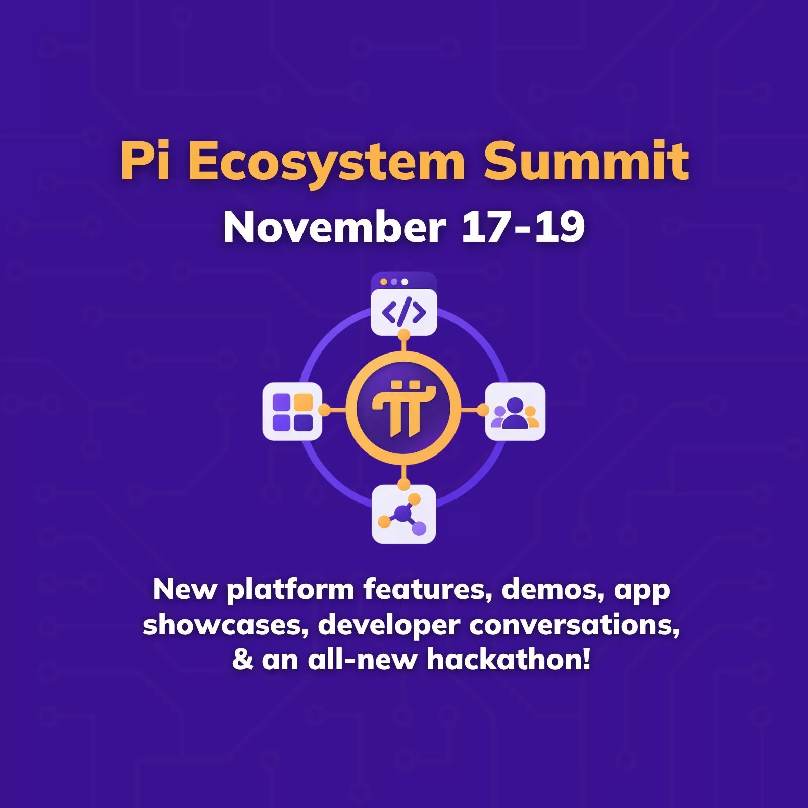Pi Ecosystem Summit, x.com Pi Network @picoreteam