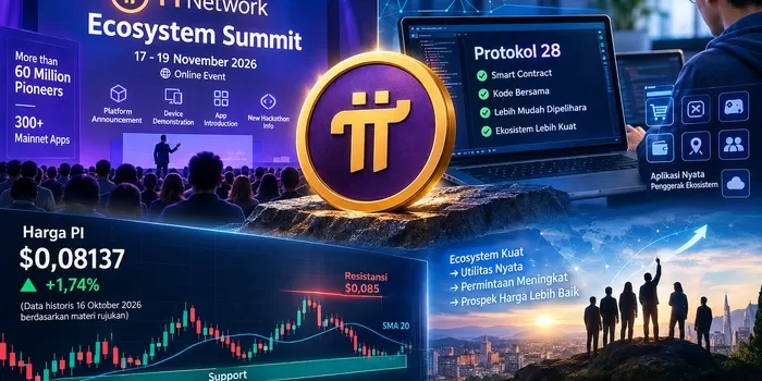Ilustrasi AI, ecosystem pi network menuju masa depan