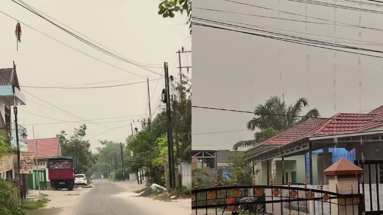 Kabut asap di Palangka Raya cukup berkurang setelah hujan turun sejak Kamis, 15 Oktober 2026 sore. (Threads/amjhad8-vurafiori)