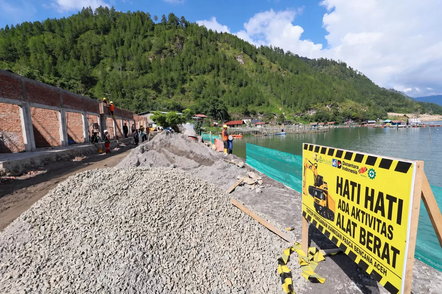 Progres rehabilitasi kawasan Teluk Mandale di Kabupaten Aceh Tengah, Aceh. dok. Satgas PRR
