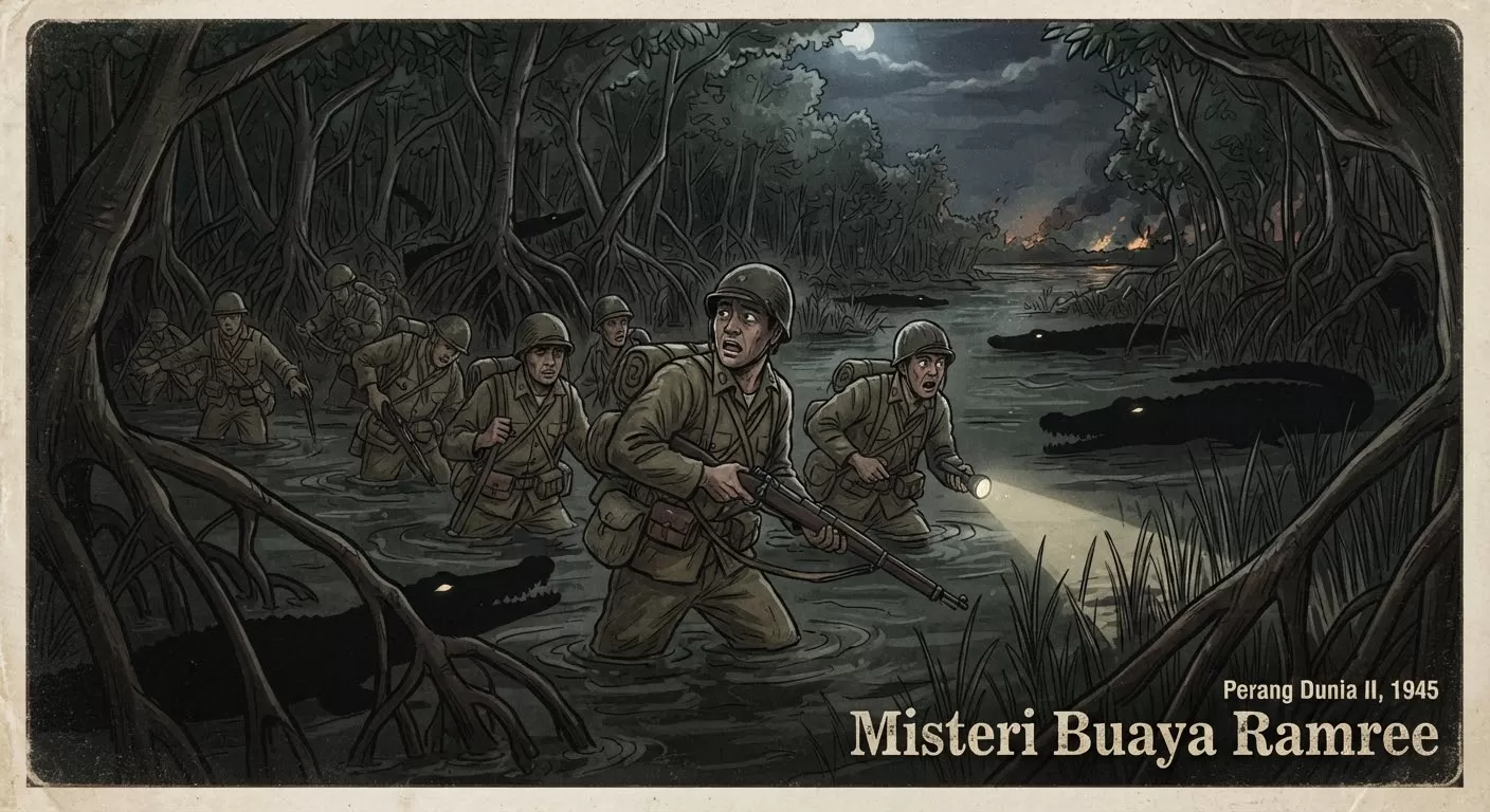 Ilustrasi saat tentara Jepang saat perang Dunia 2