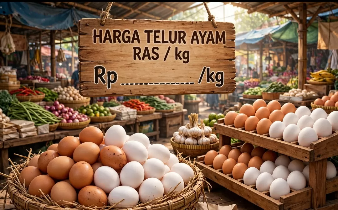 Ilustrasi telur ayam ras. (AI) (Paliwara.com)