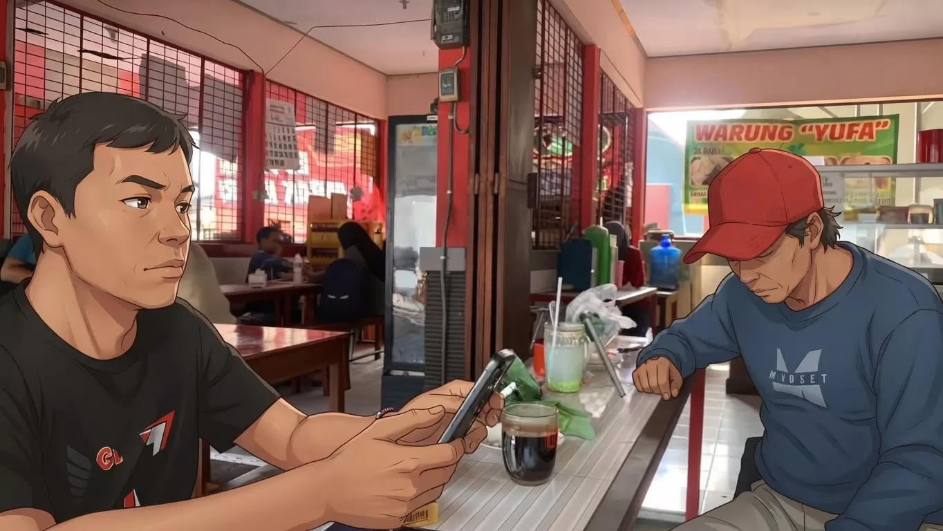 Ilustrasi budaya nongkrong