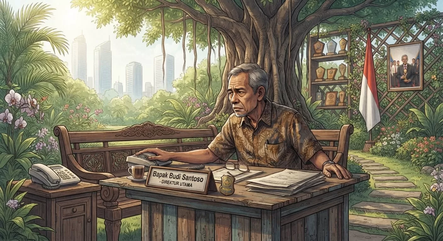 Ilustrasi tentang seseorang yang mengalami post power syndrom