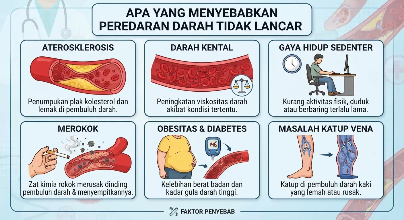 Ilustrasi tentang penyebab peredaran darah tidak lancar