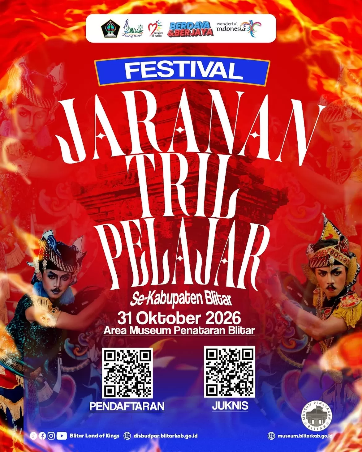 Tangkapan layar Festival Jaranan Tril Pelajar. (Foto: IG blitar_landofkings)