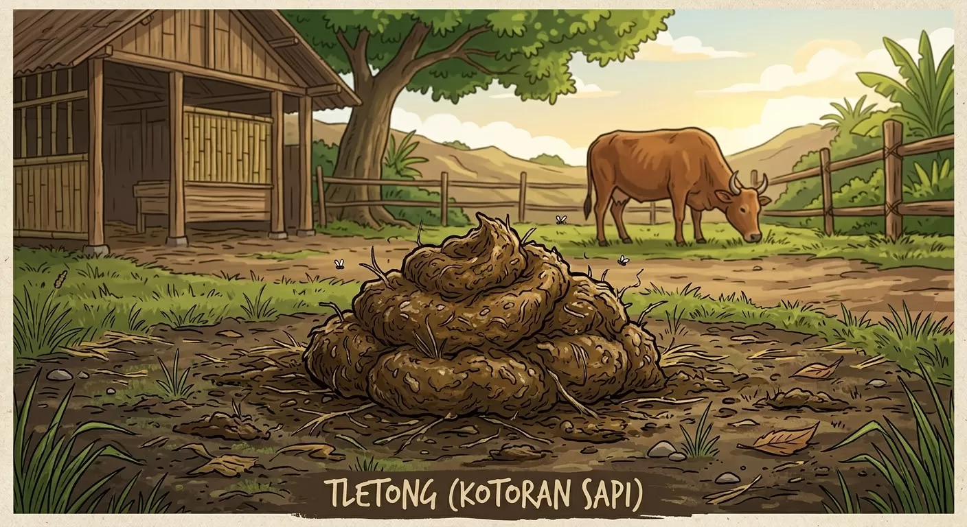 Ilustrasi tletong kotoran sapi